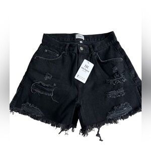 Only Distressed Rip Denim Mini Short